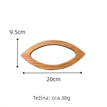 Drška od drveta za torbu | prozračna konstrukcija; pogodna za torbe, ručne torbe i dodatke za platnene torbe | proljeće 2025