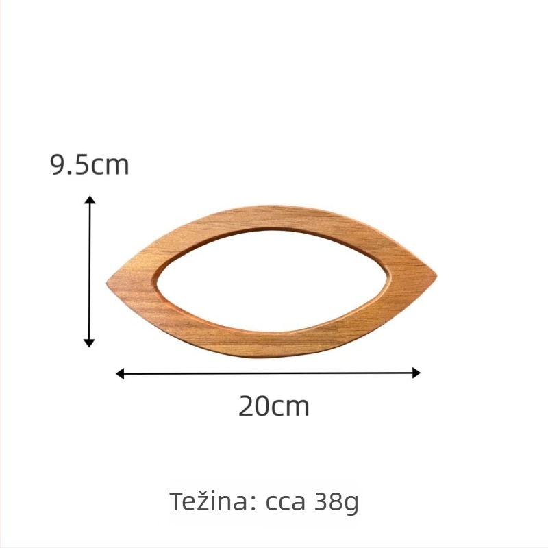 Drška od drveta za torbu | prozračna konstrukcija; pogodna za torbe, ručne torbe i dodatke za platnene torbe | proljeće 2025