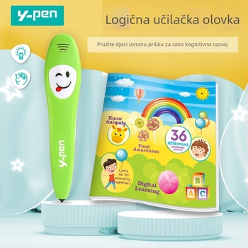 Pisač za čitanje s točkama za ranu edukaciju, čitač knjiga i kartica, interaktivni zvukovi i dodir, za djecu 4–6 godina