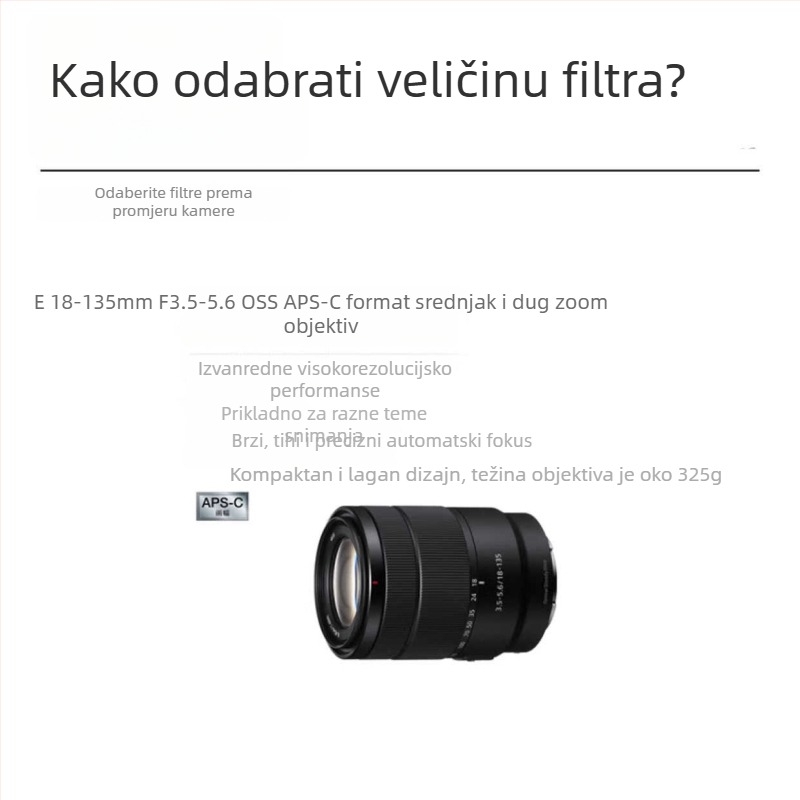 DSLR UV filter – univerzalni, iznimno tanak, prozirno staklo