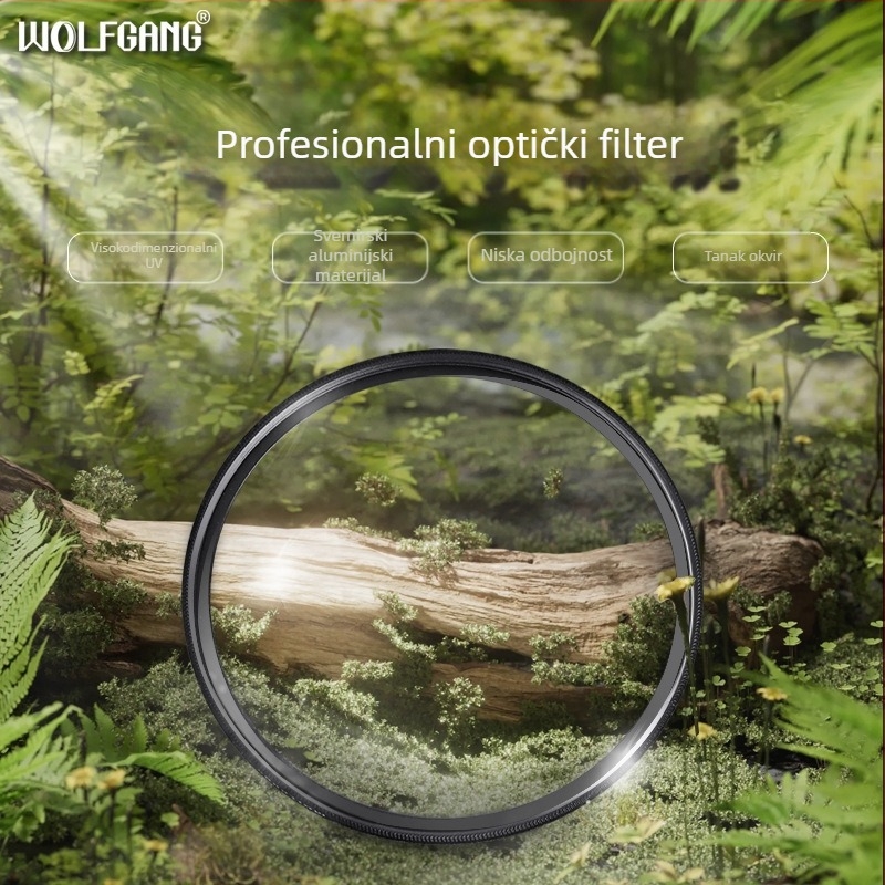 Wolfgang UV filter za SLR fotoaparat – nov, običan UV filter, model 37MM-105MM, kompatibilan s objektivima kamere, prilagođeni uzorak obrade