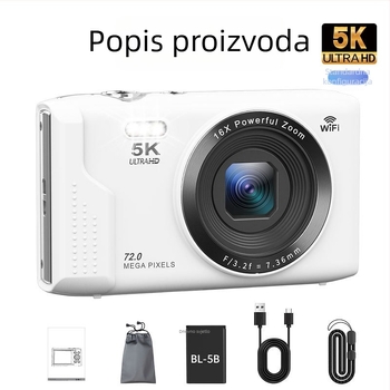 CCD digitalni fotoaparat S95PRO-D, CMOS senzor 72MP, 5K rezolucija 5120×2880, 18× digitalni zum, 2,8-inčni HD LCD zaslon