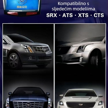 Automobilski LCD monitor za Cadillac CUE — kapacitivni dodirni zaslon, rezolucija 1280x720, model CUE, kompatibilan s XTS, ATS, SRX, CTS, materijal PC+staklo