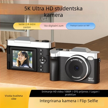 8MP CCD digitalni fotoaparat s 16x optičkim zoomom, 2,3-inčni LCD, makro način, USB 2.0, periskopski objektiv, kućište od ABS-a