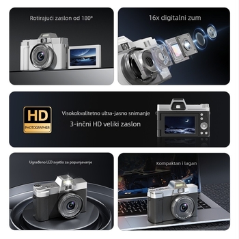 M23 prekogranični novi 4K 64MP bez ogledala fotoaparat za kućnu upotrebu i putovanja, prenosni