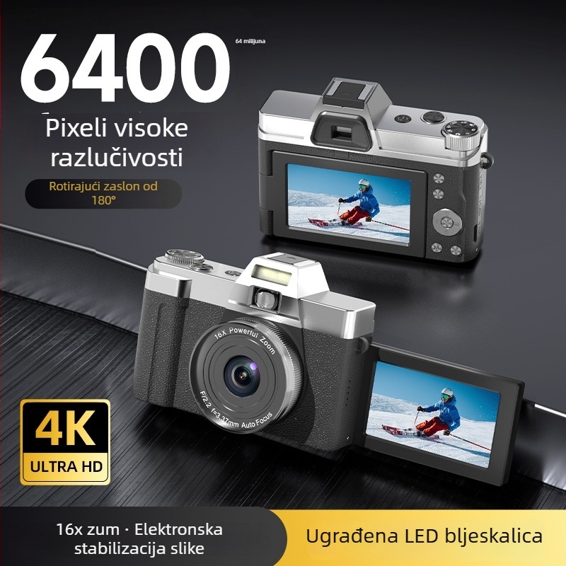 M23 prekogranični novi 4K 64MP bez ogledala fotoaparat za kućnu upotrebu i putovanja, prenosni