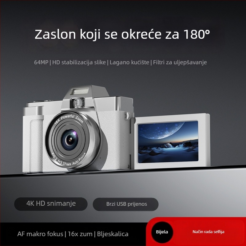 M23 prekogranični novi 4K 64MP bez ogledala fotoaparat za kućnu upotrebu i putovanja, prenosni