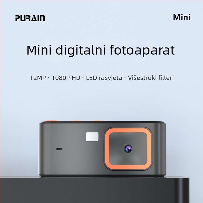 Pocket CCD digitalna kamera – kompaktna retro mini kamera za kampus, vrlo jasna