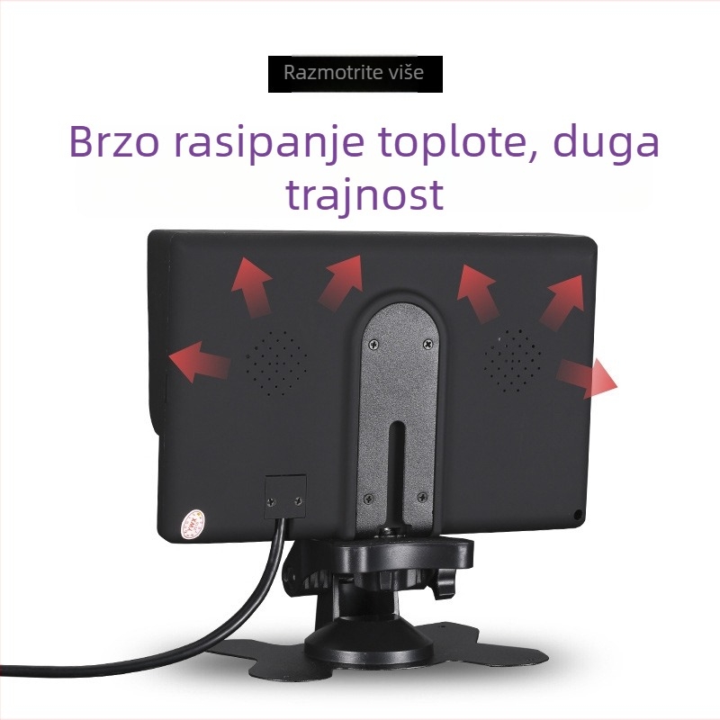 Automobilski LCD zaslon, 7 inča, 1024x600, ulazi CVBS/720P/1080P, model 728AHD