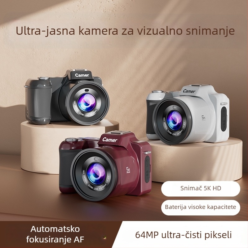 DSLR digitalna kamera s 16x optičkim zumom, periskopskim objektivom, CCD senzor 1/2.7, 1080p HD, 2,8 inčni LCD