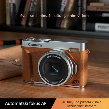 Dječja digitalna kamera s dvostrukim objektivom i selfie režimom, 48 MP CMOS 1/2,3 inčni senzor, 16x optički zum, 2,4 inča LCD, USB 3.0