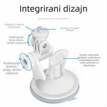 XFH Auto držač s usisnom čašom, baza 68 mm, višedirekcijsko orijentiran, fiksni nosač, OEM