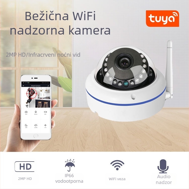 Loosacam WiFi sferna kamera otporna na eksplozije, detekcija ljudi, HD noćni nadzor, unutarnja komercijalna sigurnosna kamera