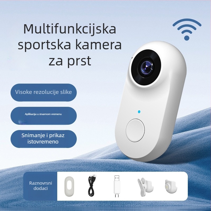 WiFi mini kamera za prst, 2MP, ABS kućište, model A100+, uređaj za snimanje pokreta za motocikle i kućne ljubimce