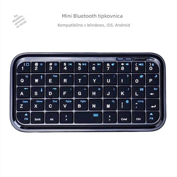 BK103 Mini Bluetooth tipkovnica — dvostruki način ( Bluetooth i žično), 49 tipki, ABS materijal, univerzalna kompatibilnost s desktopom/tabletom/telefonom, lagana i prijenosna