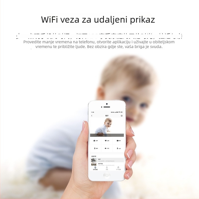 IP kamera za praćenje kućnih ljubimaca, 1080P HD noćno viziranje, 10 mm leća, unutarnja/vanjska uporaba, IR domet 10 m