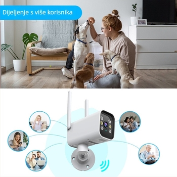 K20 2MP sigurnosna kamera s noćnim vidom u punoj boji, daljinskim pan-tiltom, alarmom, IP66