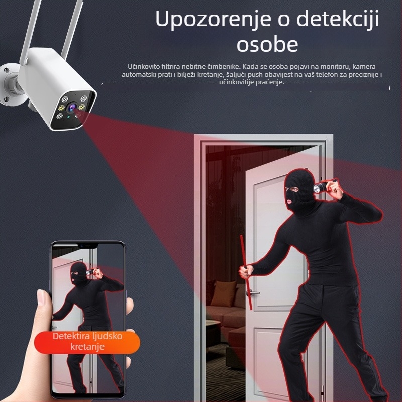 K20 2MP sigurnosna kamera s noćnim vidom u punoj boji, daljinskim pan-tiltom, alarmom, IP66