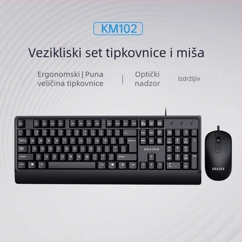 Superpower žični set tipkovnice i miša — kabelski paket, USB tipkovnica, USB miš
