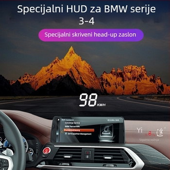 Yitu automobilni LCD monitor – Skriveni HUD za BMW 3-4 seriju, projekcija brzine