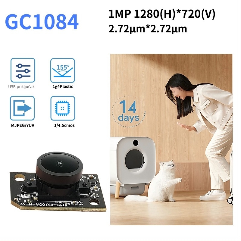 Tolucky USB kamera modul s infracrvenim noćnim vidom, 1MP senzor, 1280x720, 30FPS, USB 2.0