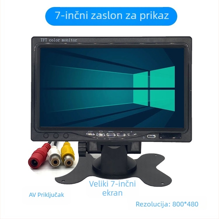 Automobilski LCD zaslon 7003, LED zaslon, rezolucija 800x480/1024x600, kompatibilnost s N/P sustavima, analogni ulaz