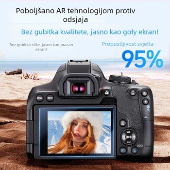 Zaštitni film za zaslon Canon R50 - PET materijal, AR premaz, visoka definicija, anti-refleksijsko