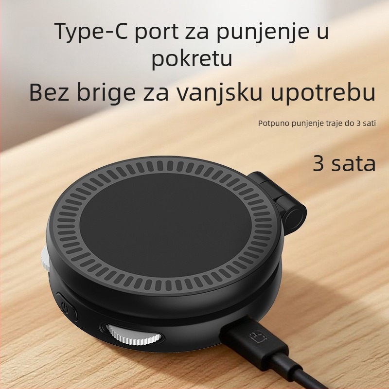 Magnetska sklopiva LED rasvjeta za vanjsko prijenos uživo s držačem za telefon, podesiva boja temperatura 2500–9900K, 2W, 5V, ugrađena baterija, ručno upravljanje