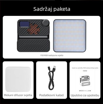 RGB rasvjeta za kameru - ručno prijenosno mekano svjetlo, 10-50W, 2500K-9900K, za prijenos uživo i fotografiju