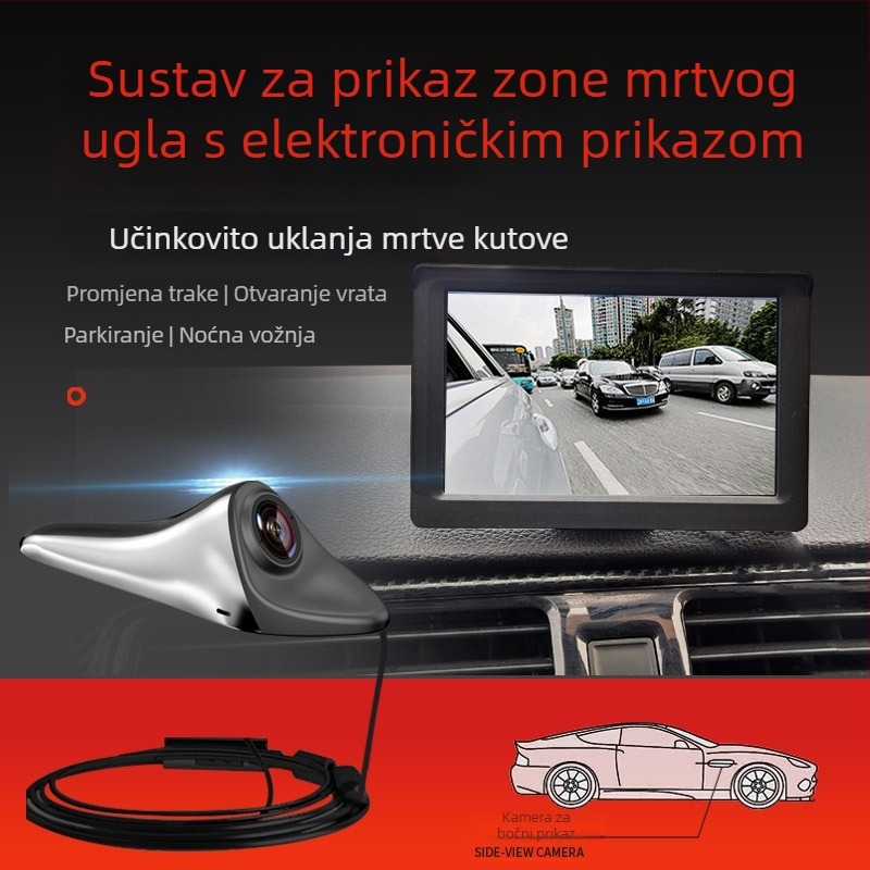 Kamera za mrtvu zonu automobila, Shark Fin, 1080p, 12V, 170° podešavanje, CVBS/AHD