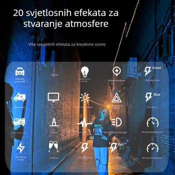 Prijenosno RGB svjetlo za fill pri vanjskoj portretnoj fotografiji (RGB LED; ugrađena baterija; snaga < 10 W; napon 5 V; boja temperatura 2500–9900 K)
