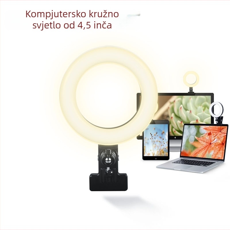 4,5-inčno stolno LED kružno svjetlo za fotografiranje, zaštitu očiju, čitanje i videokonferencije