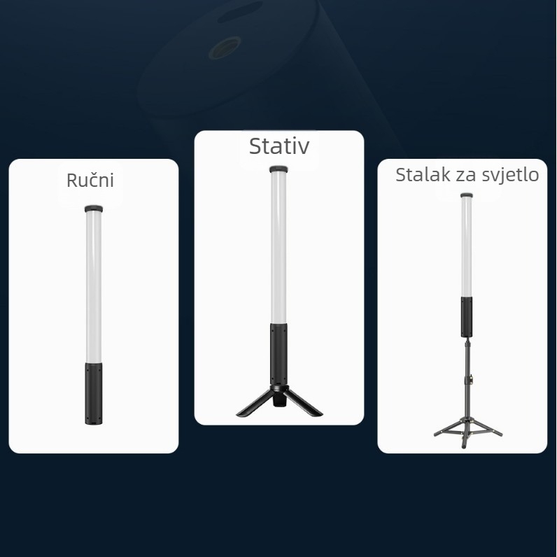 RGB rasvjeta za nadopunu, dimmer, LED štap za unutarnje fotografiranje, model P300, temperatura boje 2500K–9900K, snaga ispod 10W