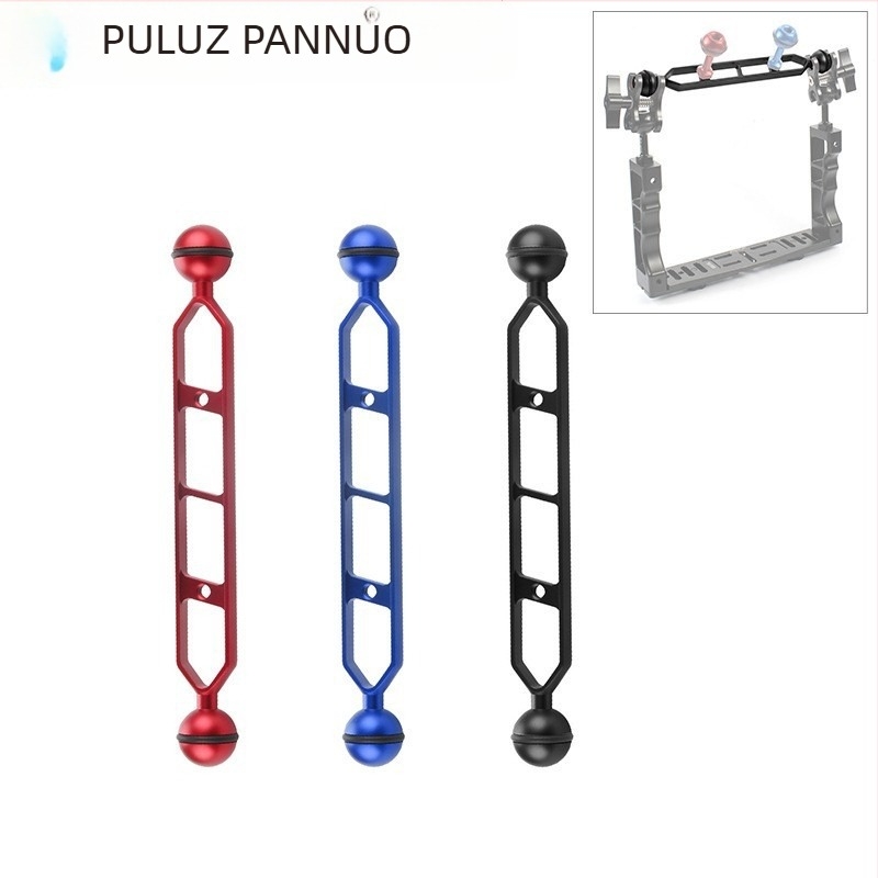 Puluz PU260 Podvodno svjetlosno rame za kameru od aluminijske legure – ultra lagano, kompatibilno s akcijskim kamerama, s kugličnom glavom