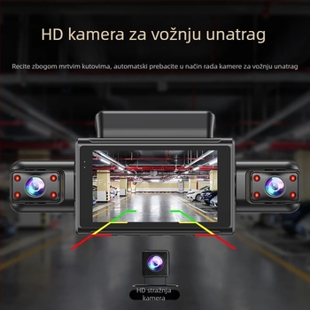 4K 360° auto kamera s noćnim vidom, Wi‑Fi povezanost s pametnim telefonom, prednja, stražnja, lijeva i desna kamera, višekanalni sustav