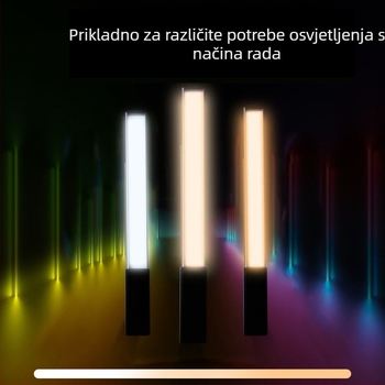 LED ručna svjetiljka za osvjetljenje popune, neprekidno podešavanje jačine, tri boje svjetla, ugrađena baterija (2600mAh x2), USB 5V napajanje, model Zc-dysy-12