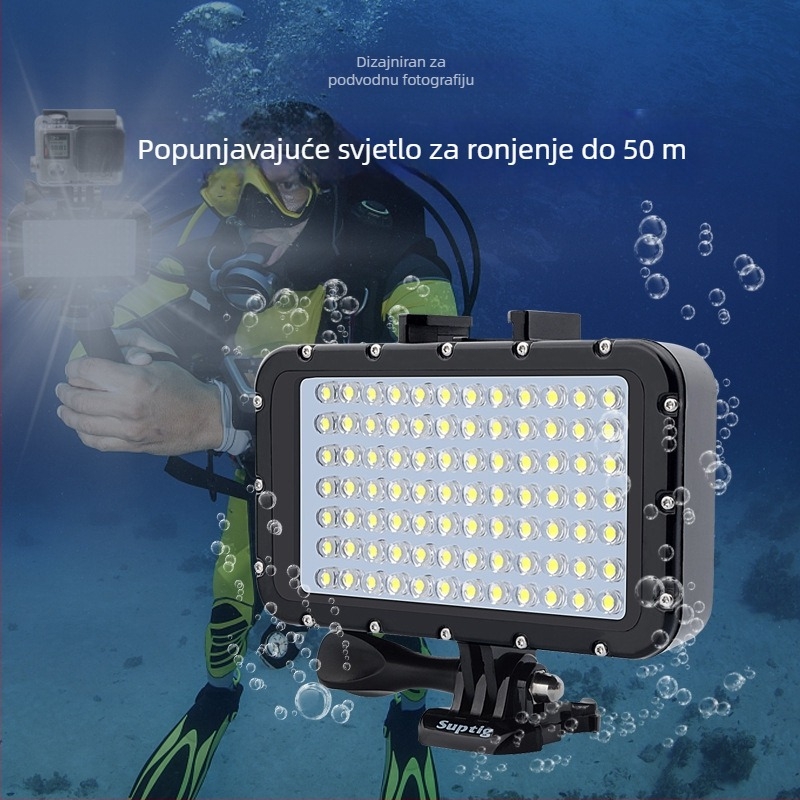 Podvodna LED svjetiljka s 84 LED, vodootporna, kompatibilna s GoPro