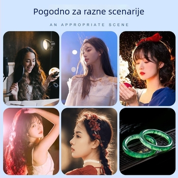 Lampa za kosu za portret — mekano studijsko osvjetljenje za prijenos uživo, sklopiva rasvjeta
