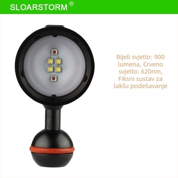 D02 LED svjetlo za dopunjavanje roniocima – Solarstorm, 40W, 4000mAh, punjivo, aluminijska legura, podvodna radna svjetiljka, domet 100–200 m