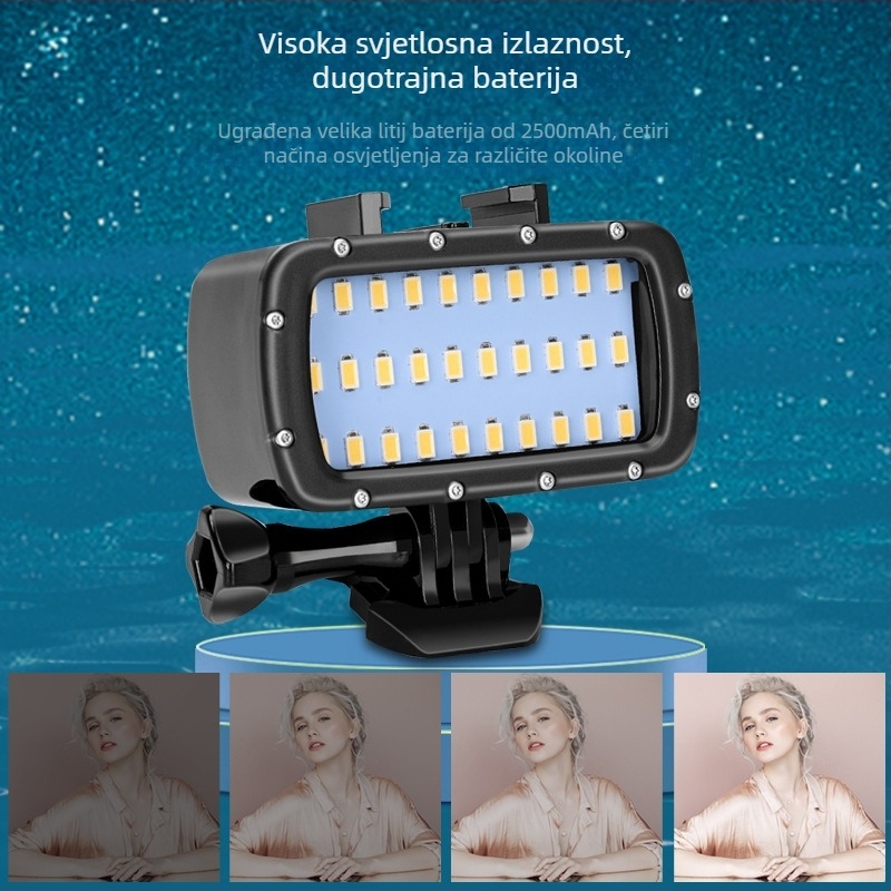 Podvodna LED svjetiljka s 30 LED za GoPro – vodootporno osvjetljenje za profesionalnu fotografiju