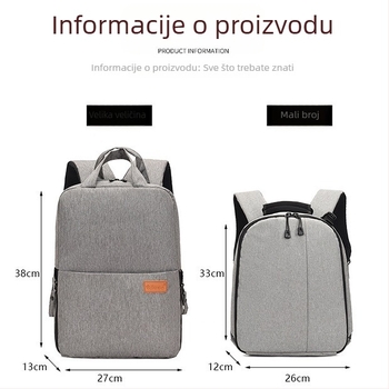 Ruksak za SLR fotoaparat, najlon materijal, Jieshi Shield; prozračan, vodootporan, otporan na habanje, protiv krađe, smanjuje opterećenje; podstava od najlona; za SLR kameru