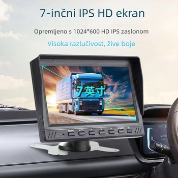 Kamionska dash kamera s dvostrukim snimanjem, prednji i stražnji, 1080p, 170°, TF kartica, napajanje 12-36V