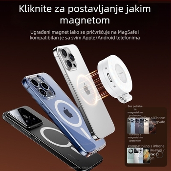 Svjetlosno dopunjenje za fotografiju s magnetskim selfiejem, ugrađeno ogledalo za šminku, kompaktna lampica za mobitel za uživo prijenos — model M28, snaga ispod 10W, ručna uporaba