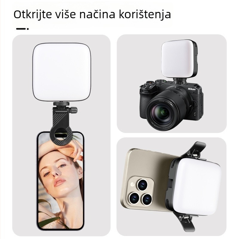 M11-rgb mini lampica za telefon, USB Punjiva, 4.5W, tri postavke temperature, prijenosno za fotografiranje i livestreamanje