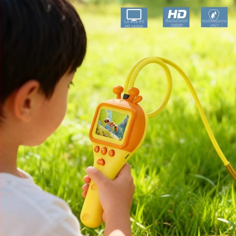 Dječja kamera za vanjska istraživanja, 1080p, IP67 vodootporna, 8 LED svjetala, 70° vidni kut, Model E01