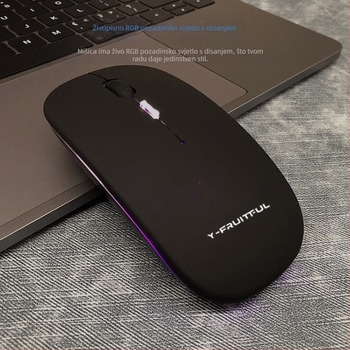 M1 Bežični miš; 2.4G USB bežično povezivanje; 1000dpi optički senzor; tiha rad; bežično punjenje uz osvjetljenje