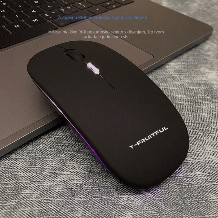 M1 Bežični miš; 2.4G USB bežično povezivanje; 1000dpi optički senzor; tiha rad; bežično punjenje uz osvjetljenje