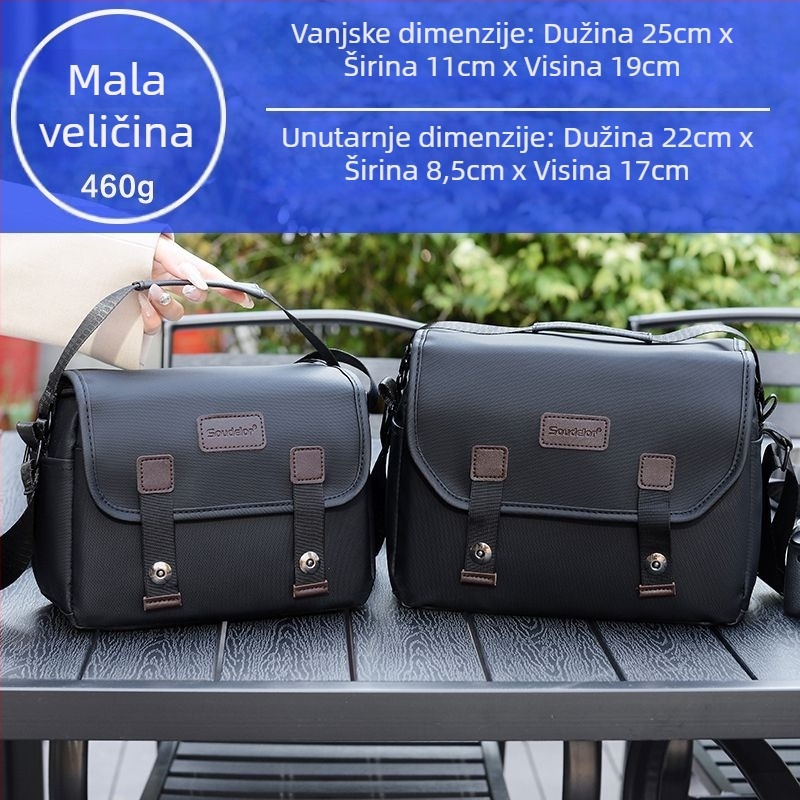 Torba za fotoaparat, PU materijal, torba u ručnom stilu, muška fotografijska torba za kućno skladištenje