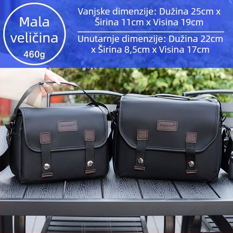 Torba za fotoaparat, PU materijal, torba u ručnom stilu, muška fotografijska torba za kućno skladištenje