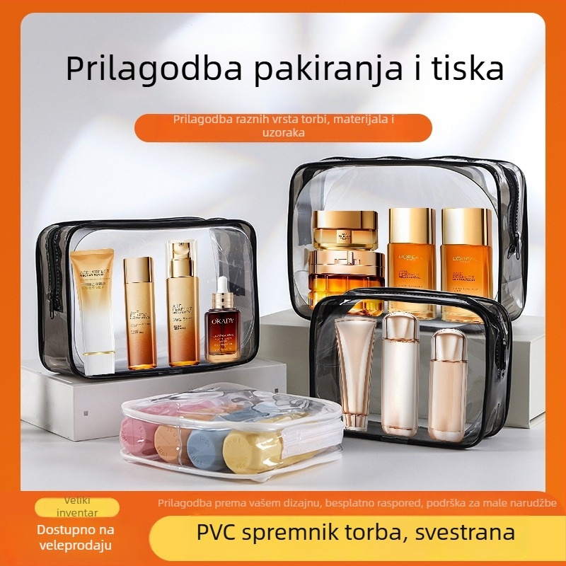 Dobang PVC kozmetička torbica — prozirna putna torbica za kozmetiku sa zatvaračem, vodootporna; podrijetlo: Wenzhou, Kina
